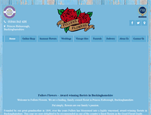 Tablet Screenshot of fullersflowers.co.uk